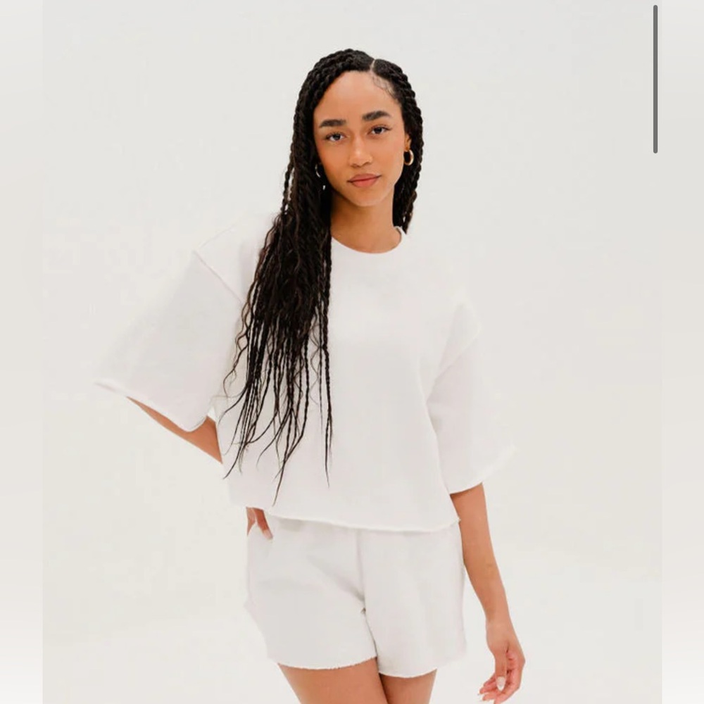 The Foxy Kind Break Up Sweat Short Set NWT